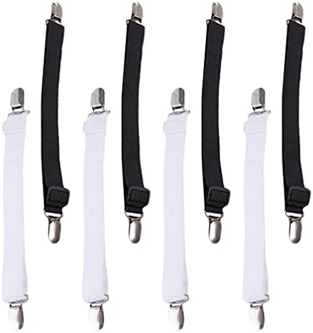 Fitted Sheet Clips, Bed Sheet Suspenders For Adjustable Beds, Bed Sheet  Fasteners, 8 Pcs Elastic Bed Sheet Grippers Heavy Duty, Bed Sheet Holder  Strap